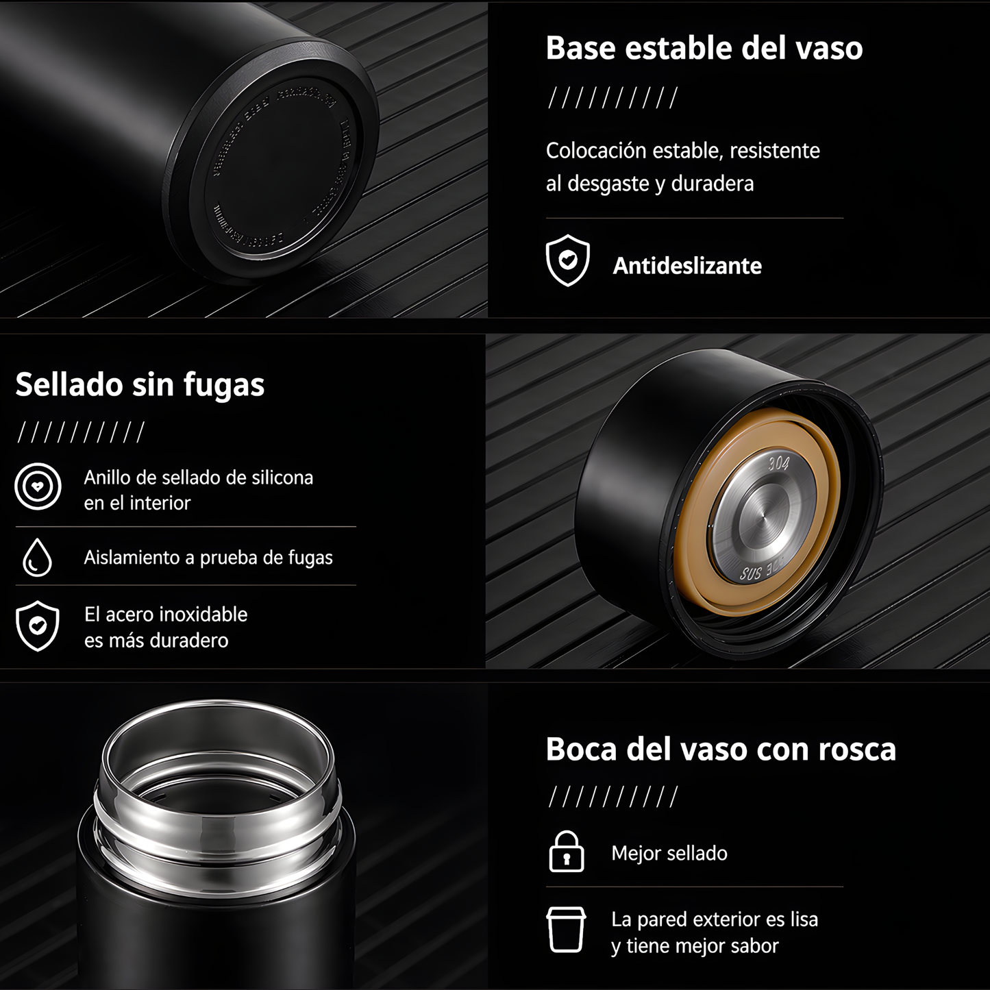 Termo Inteligente con Pantalla LED