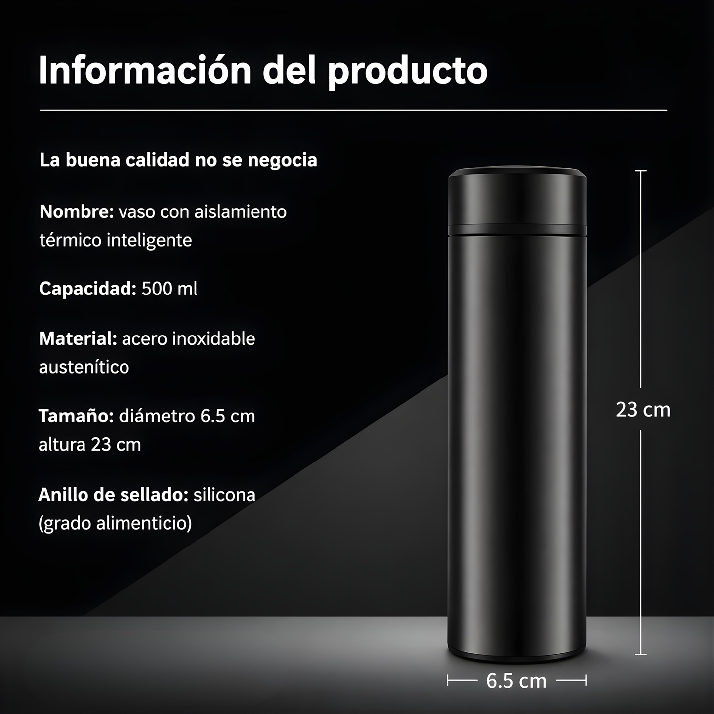 Termo Inteligente con Pantalla LED